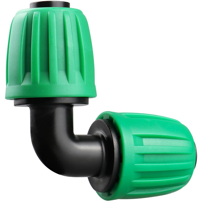 Gardrip Drip Irrigation 1/2"" Elbow Fittings:1/2 Inch Drip Line Lock Barbed 90 Degree Elbow Connectors for 1/2 Drip Irrigation Tubing (1/2"" ID x 0.640"" OD) Anti-Drop Drip Irrigation Parts (12 Pieces) - Image 1
